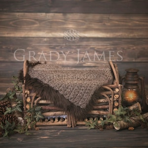 Newborn digital lumberjack backdrop - Newborn digital lumberjack background - Rustic backdrop - Rustic background