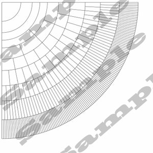 May include: A blank, white, circular family tree chart with 12 generations. The chart is divided into sections with lines radiating from the center.
