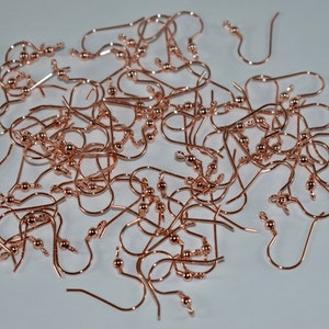 300 Rose Gold plated Stainless Steel Ear Wires French Hook