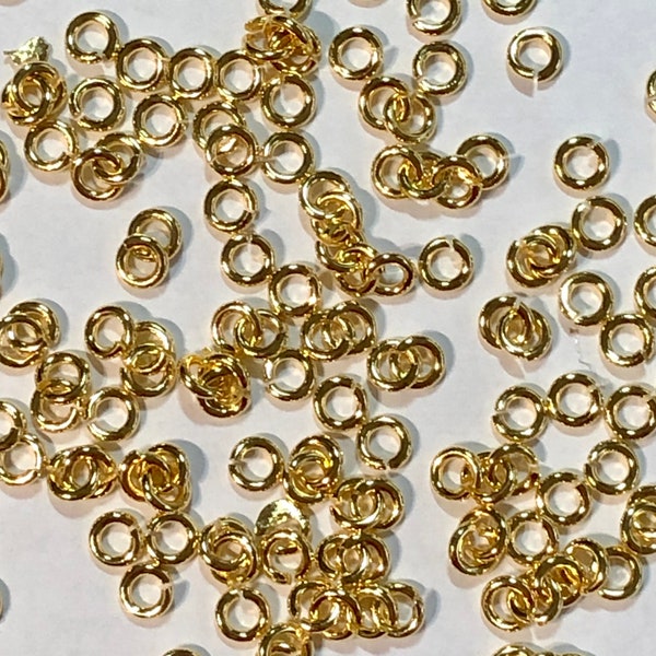 300pcs Gold Plated Stainless Steel Jump rings Size 1.2mm x 5mm