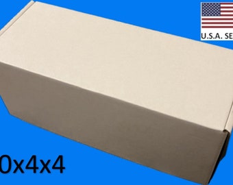 10x4x4 White Corrugated Cardboard Shipping boxes set of 50pcs