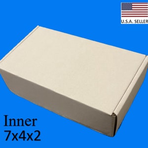 7x4x2 White Corrugated Cardboard Shipping boxes set of 50pcs