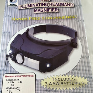 3X Illuminated Magnifier 3 Lighted Magnifying Glass LED Folding Stand 