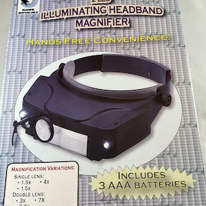 2LED Illuminating Headband Magnifier.