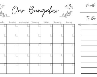 Calendar, Printable and Personalized