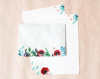 Hand made writing paper set wildlife image writing paper Writing paper set robin writingpaper.luxurystationery writing paper with a hare