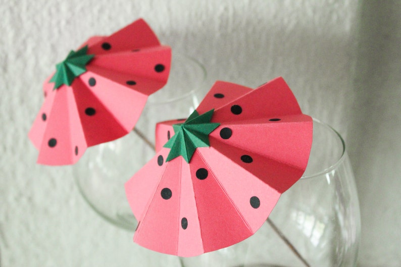 Party Drink Umbrellas Summer Party Decor Strawberry Umbrellas Strawberries Birthday Party Decor Wedding Decor Baby Shower Decor