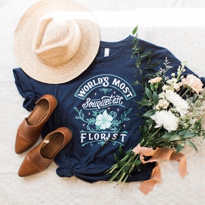 World’s Most Bouquet-est Florist Tee for Weddings | Vendor Tee for Florist | Bridal Event Shirt | Funny Florist Uniform | Thank You Gift