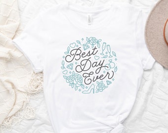 Best Day Ever Wedding Day Collage Short-Sleeve Tee - Plus Size - Bride Tshirt - Best Day shirt - BRIDE TO BE - Wedding Party Shirt - Bridal