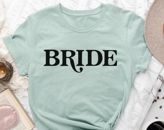 Noiva retro camiseta de <br> Entrega Rápida? Festa de casamento camisetas de <br> Promoção Relâmpago! T da noiva para despedida de solteira | Camisa da noiva para se preparar | Camiseta de noiva estilo retrô