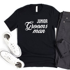 Jr Groomsman - Vintage Romance Wedding Party - Junior - Unisex t-shirt - Junior Groomsmen Shirts - Matching Bachelor Party Tees