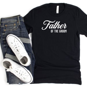 Father of the Groom - Vintage Romance Wedding Party Unisex t-shirt - Future Father in Law Gift - Grooms Dad Shirt - Wedding Party Shirts