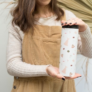 Wedding Icons Thermal Tumbler 16 oz. - Bride To Be Gift - Gift for Bride - Cute Pattern Gift for Bridesmaid Proposal Boxes - Engagement Gift