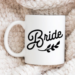 Bride White Glossy Coffee Mug - Gift for Bride to Be - Engagement Gift - Matching Mugs - Bride Mug - Coffee Cup