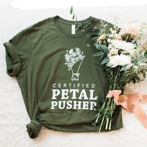 Certified Petal Pusher Shirt for Wedding Florist | Wedding Vendor Thank You Gifts | Florist Shirt | Short Sleeve Vendor Shirts for Florist