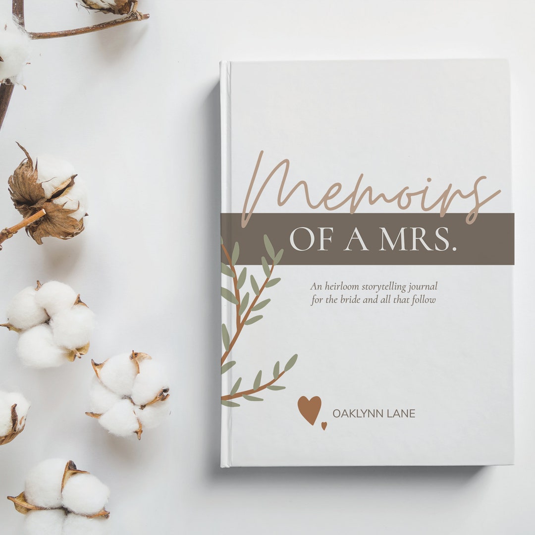 Memoirs of a Mrs Bride to Be Wedding Keepsake Journal Engagement