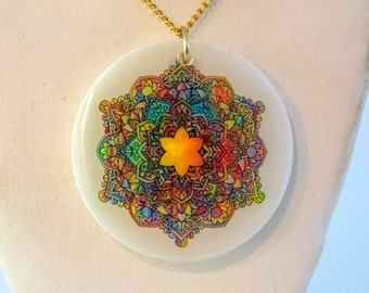 Star of David Judaica Pendant with chain necklace.  Judaica Star Necklace. Star of David Jewelry. Judaica Star Jewelry.  # P-131