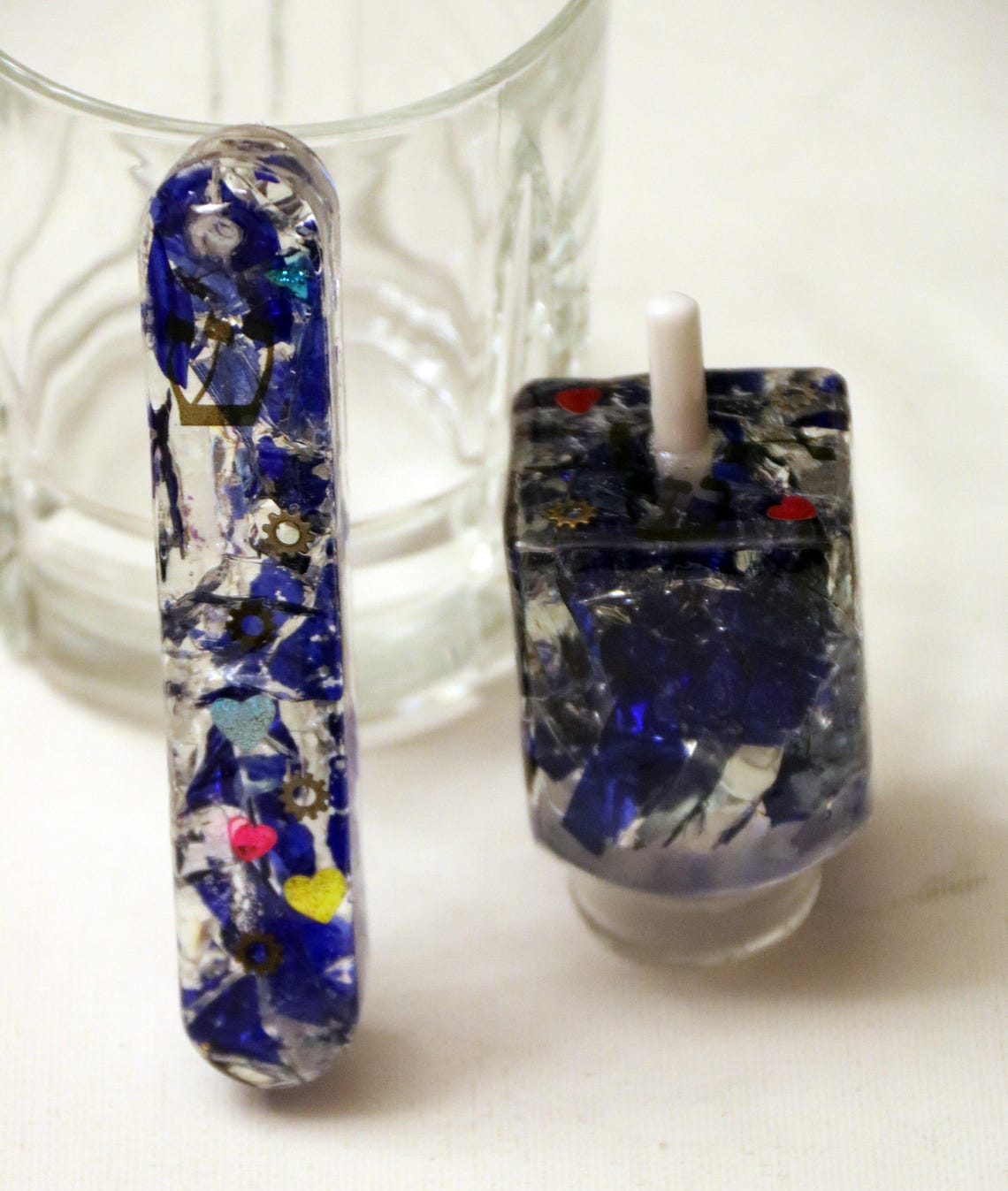 Broken Wedding Glass Mezuzah With Stand. Customized Mezuzah. Etsy