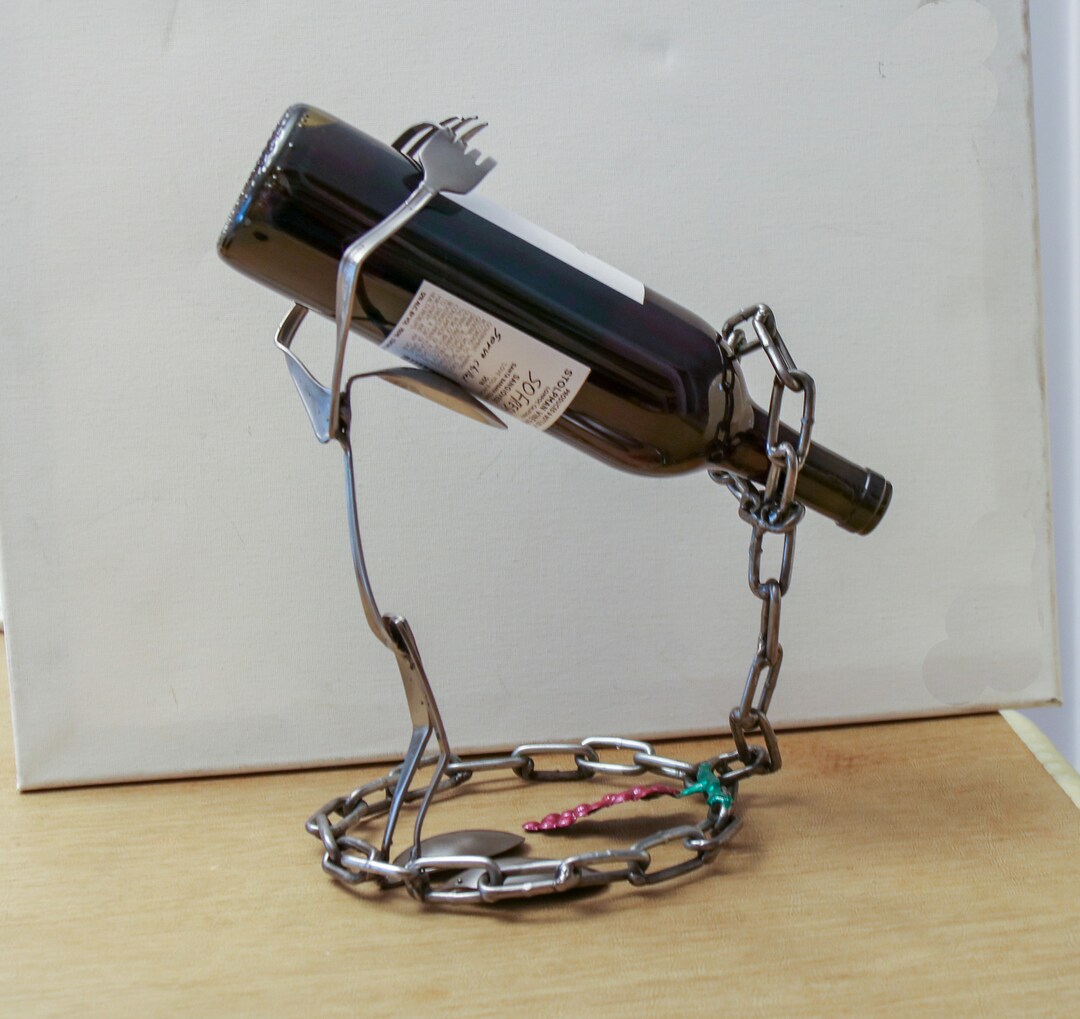 The Wine Guys. Wine Art. Wine Holder Art. Metal Wine Art. Wine Bottle