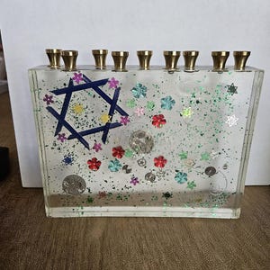 Star of David Menorah. Judaica Hanukkiah Menorah. Hanukkah Menorah. Chanukah Menorah. Hanukkah Star Menorah. Jewish Home Décor #ME-002