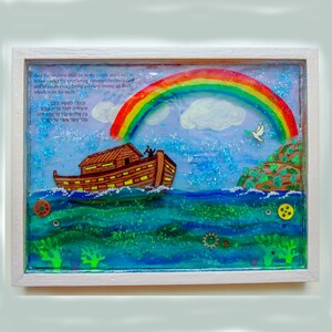 THE COVENANT - Original Hand Painted 3-D Art -  Jewish Art.  Jewish Decor.  Judaica Decor. Jewish Housewarming # 3D-008