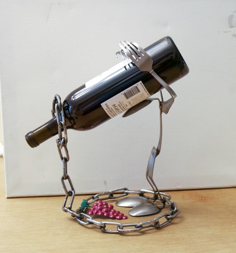 The Wine Guys. Wine Art. Wine Holder Art. Metal Wine Art. Wine Bottle