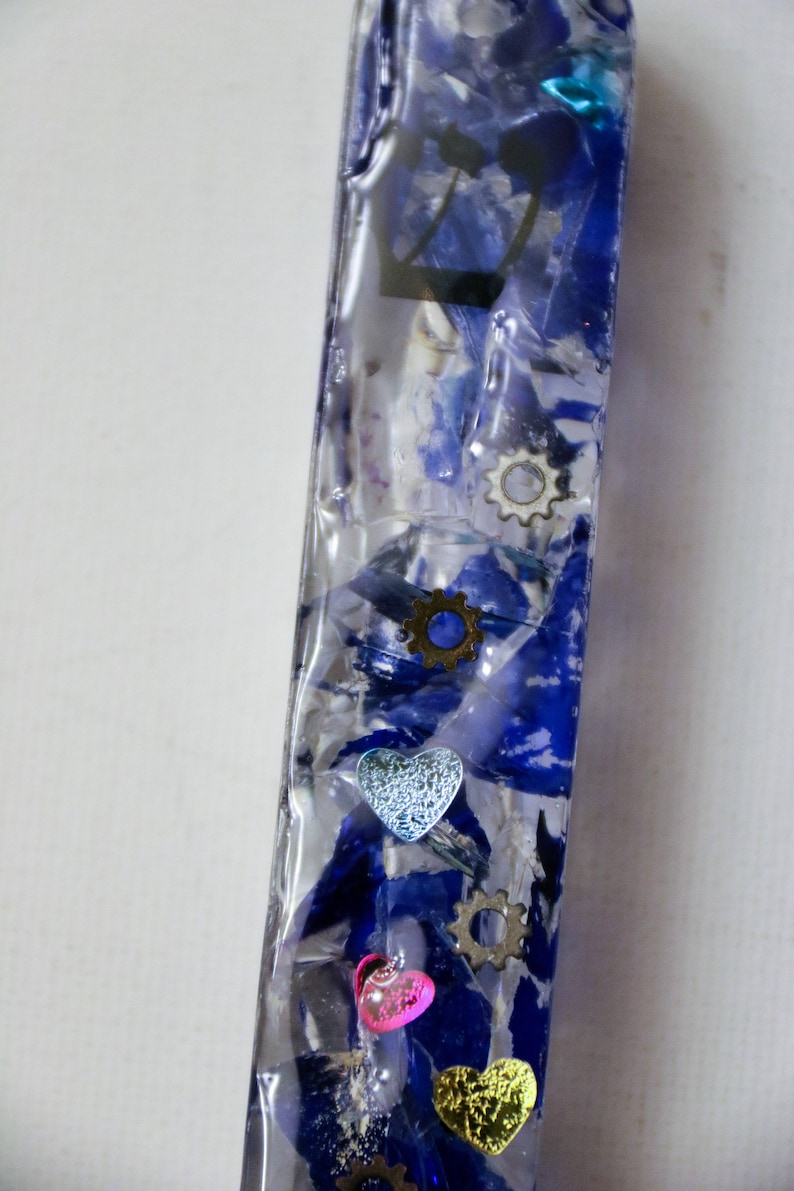 Broken Wedding Glass Mezuzah With Stand. Customized Mezuzah. Etsy