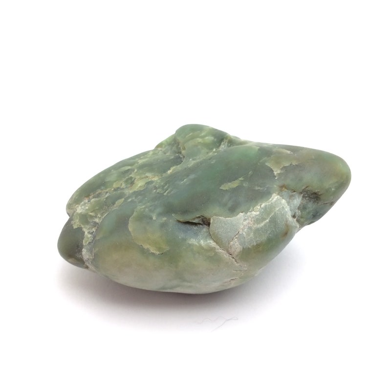 Big Sur Jade Pebble Specimen Green Ocean Polished Nephrite Gem Stone Monterey California #12