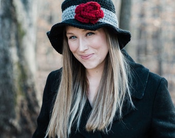 Flapper Cloche Hat Wide Brimmed 