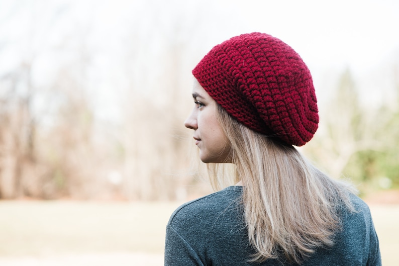 Crochet Women's Chunky Slouchy Beret Crochet Beret Etsy