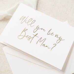 Will you be my Best Man Card Luxury Gold Foil Best Man Card image 3