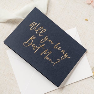 Will you be my Best Man Card Luxury Gold Foil Best Man Card image 2