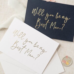 Will you be my Best Man Card Luxury Gold Foil Best Man Card image 4