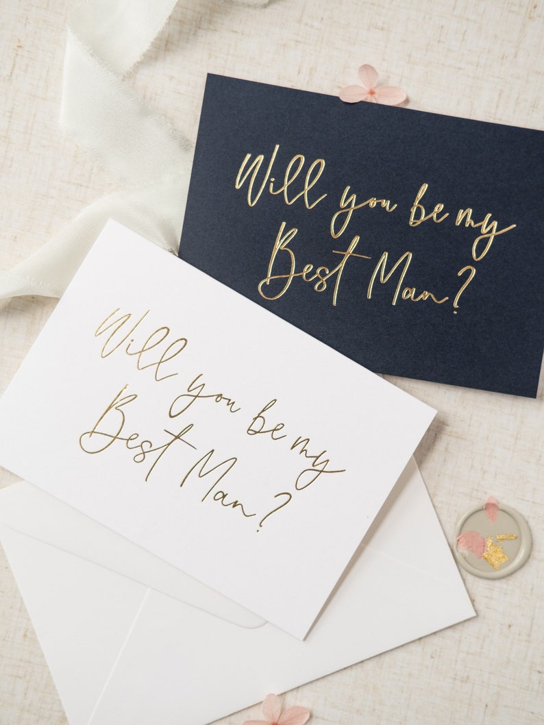 Will you be my Best Man Card Luxury Gold Foil Best Man Card image 4