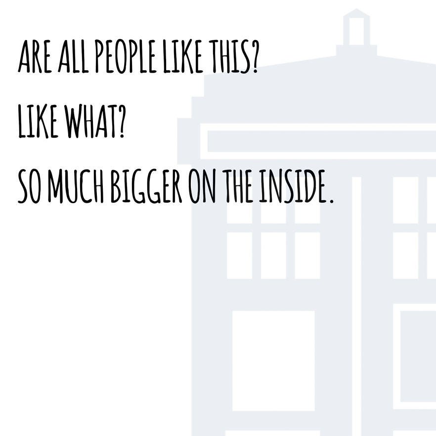 Bigger on the Inside Home Decor Wall Art Doctor Who Quote Printable