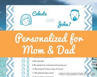 Guess Who Mom or Dad Printable Baby Shower Game Mommy or - Etsy