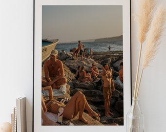 Bondi Beach Photo Print | Coastal Pool Ocean Swimming | Summer Wall Art | Printable Download