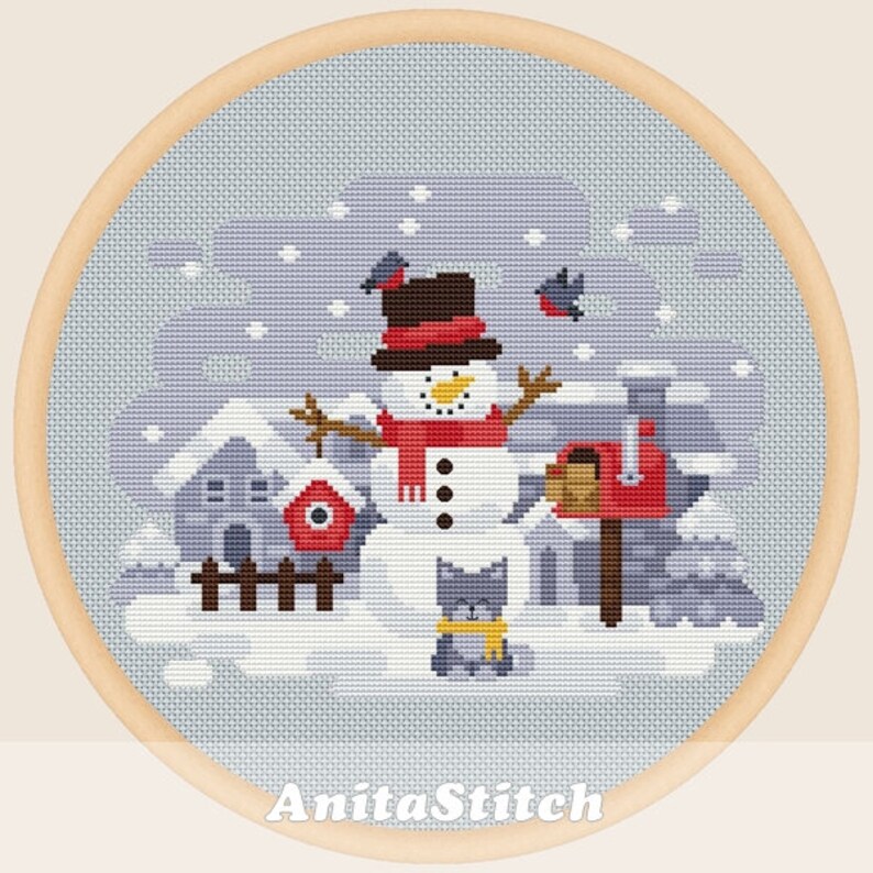 Winter Cross stitch pattern Etsy