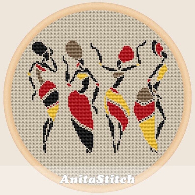 African dancing women Cross stitch pattern Etsy