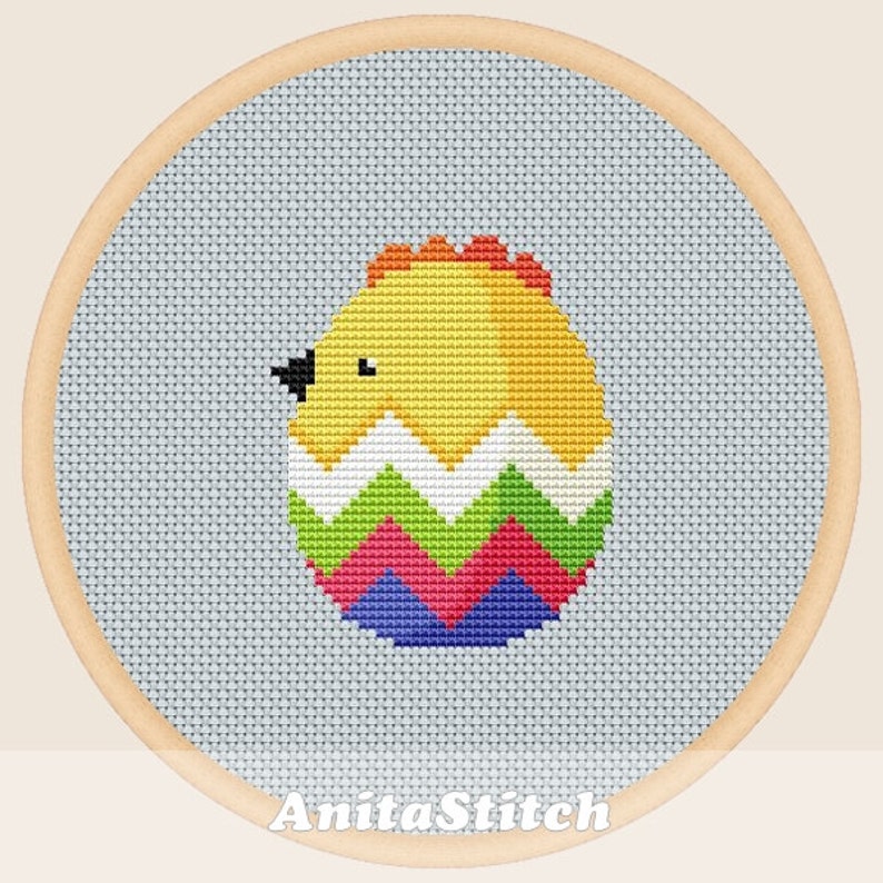 Easter chick Cross stitch pattern Etsy
