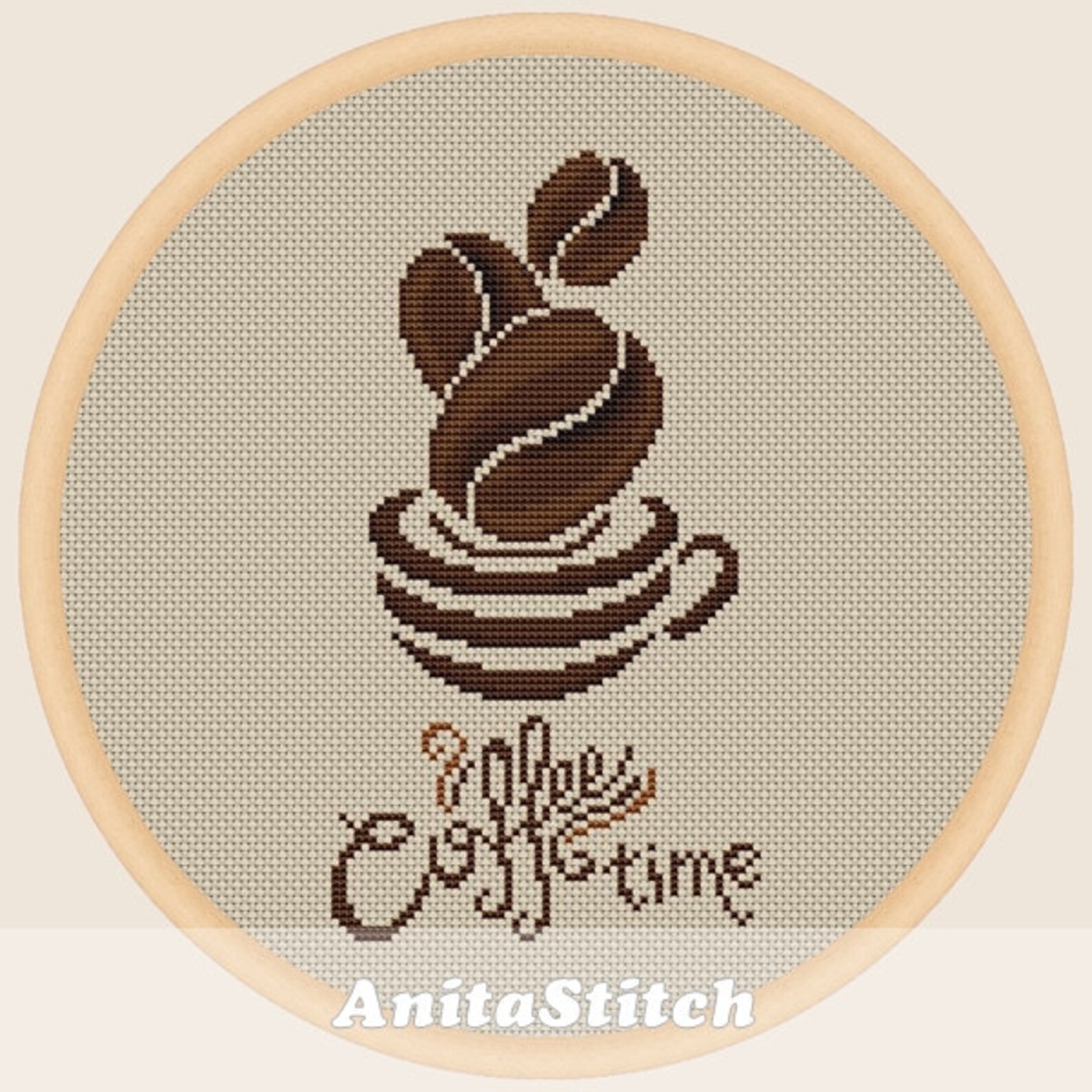Coffee Time Cross Stitch Pattern Etsy