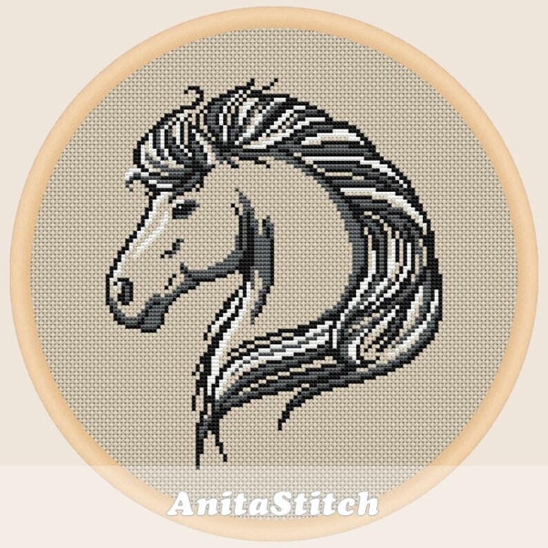 Head horse Cross stitch pattern Etsy