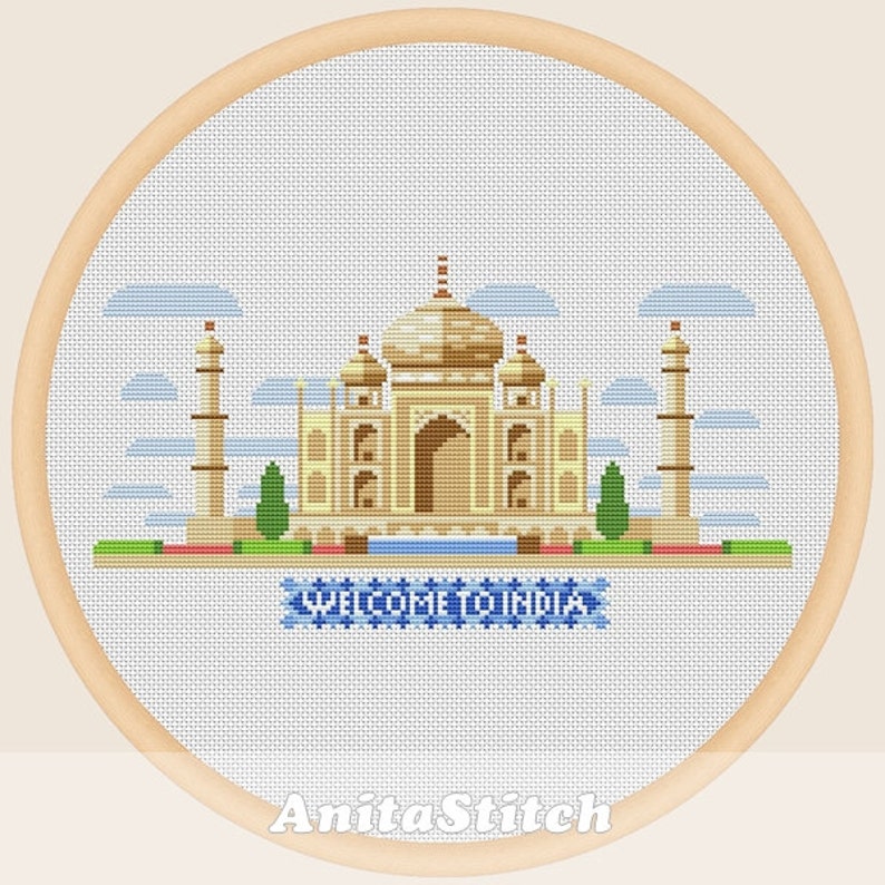 to India Cross stitch pattern Etsy