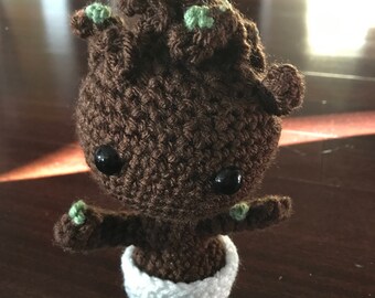 Crochet Groot Toy, Plushie, Doll, Amigurumi