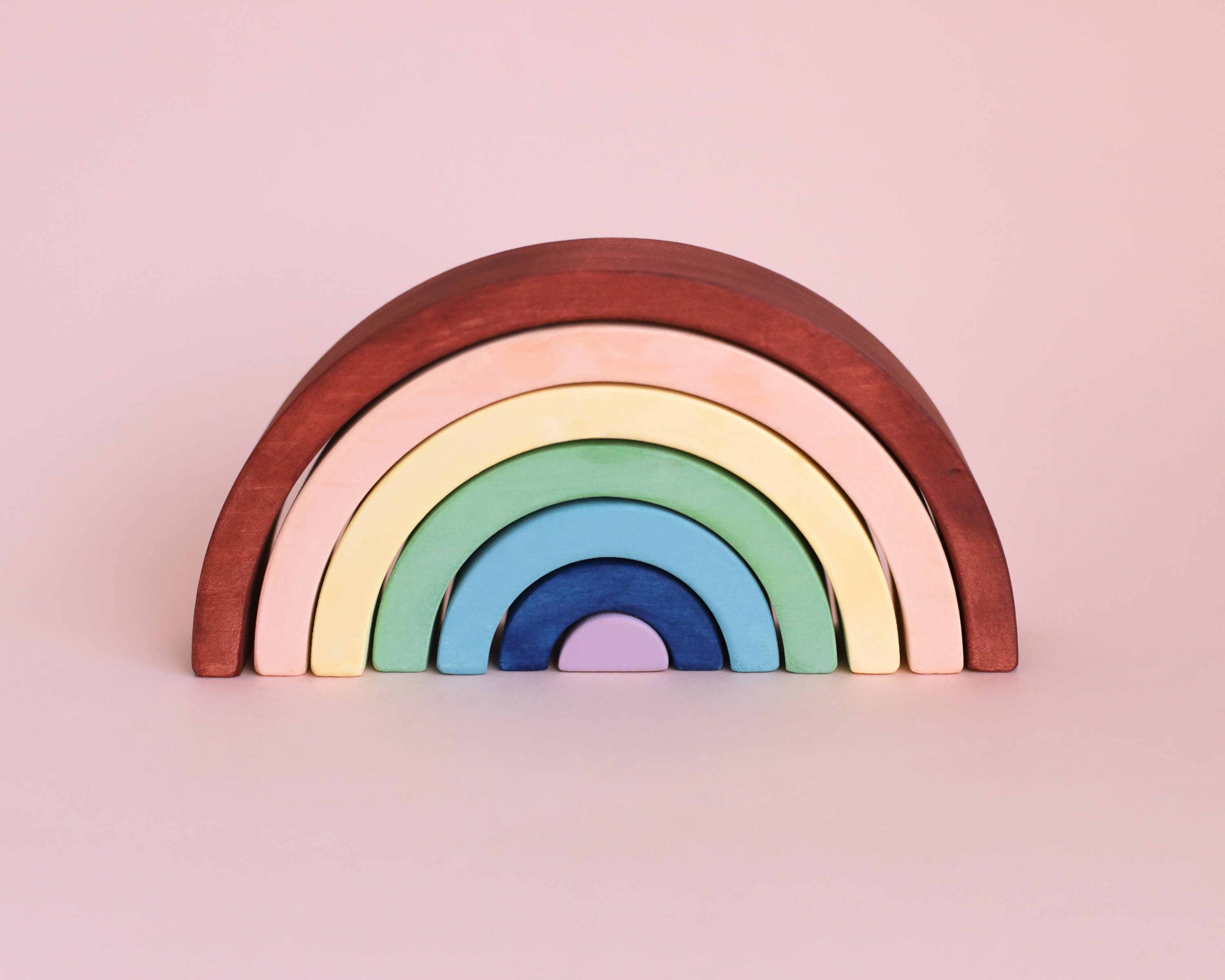 Wooden rainbow toy toddler gift montessori baby toys Wooden Etsy