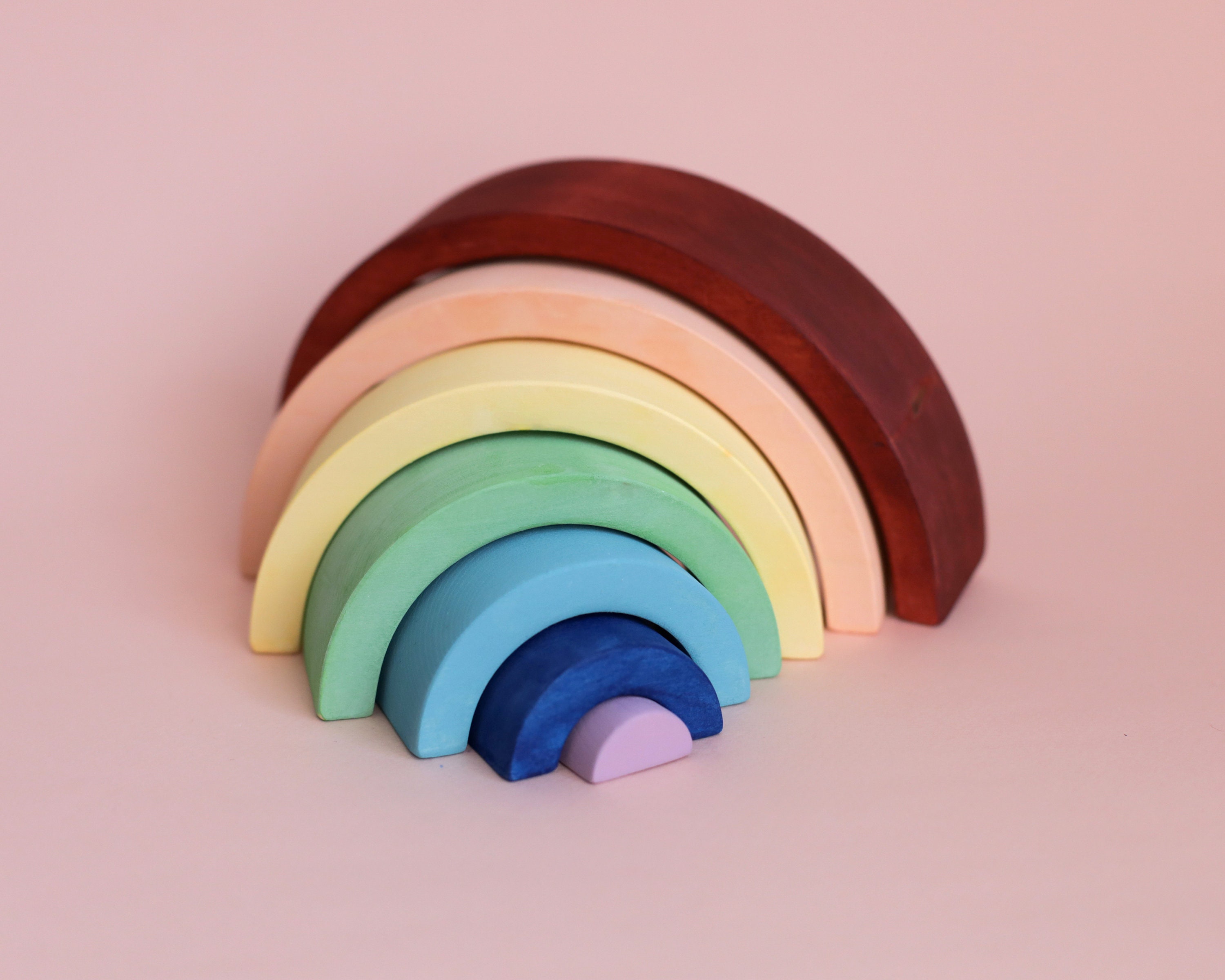 Wooden rainbow toy toddler gift montessori baby toys Wooden Etsy