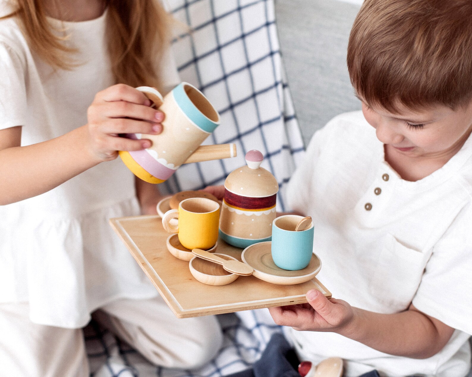 Wooden Tea Set Kids Tea Set Toddler Tea Set Play Tea Set Etsy