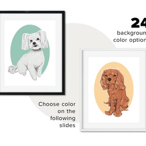 Custom digital pet portrait Custom line dog portrait custom pet drawing from photo minimalist cat drawing illustration image 2