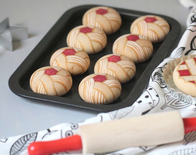 Large Set of wooden toy food Toddler pastry toys eco Etsy