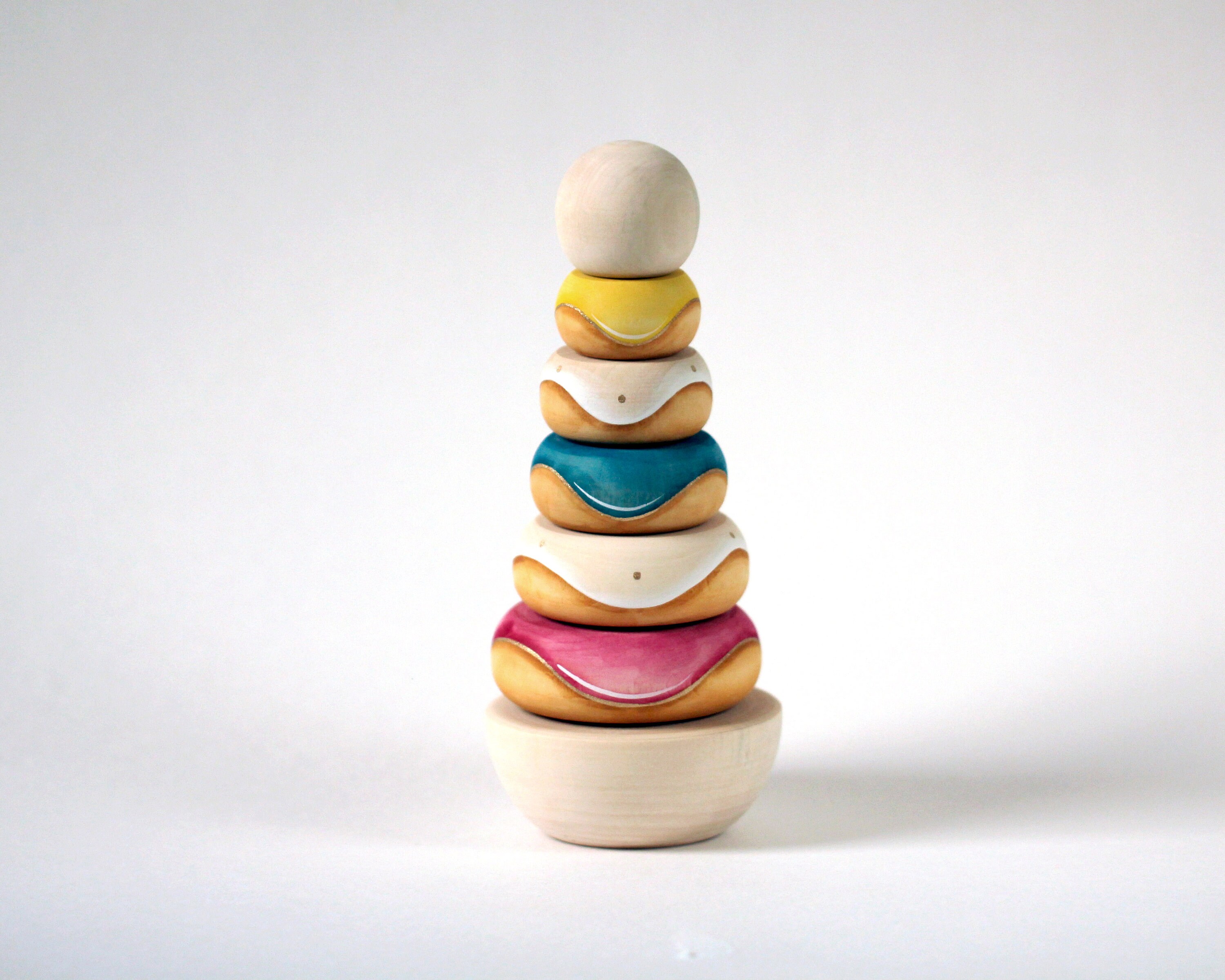 Baby toys Donuts Wooden Stacking Toy Baby stacker Boy Baby | Etsy